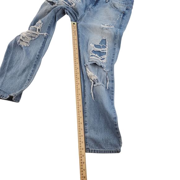Hart Denim Jeans 29 Stone Wash Bleached Ripped Destroyed Distressed Preppy - Picture 12 of 16